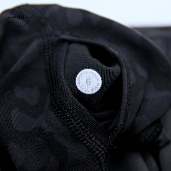 Lululemon Wunder Under Camo High Waist Tight Black Gray Women 6 - Picture 11 of 13